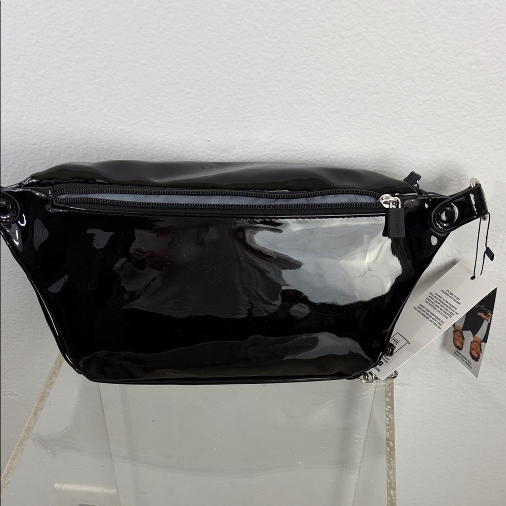 NEW IHKWIP Black Patent Leather Anti Theft Belt Bag - Picture 6 of 7
